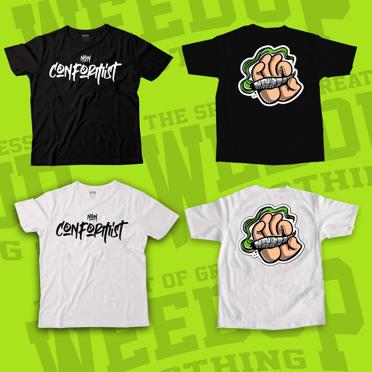 WeedupCm's tweet photo. Hello @boy_director. 
Take a look at these streetwear creations from @WeedupCm with the #noncoformist design. 
Patronize us sir.🤝😉 https://t.co/AXUbEXHjwO