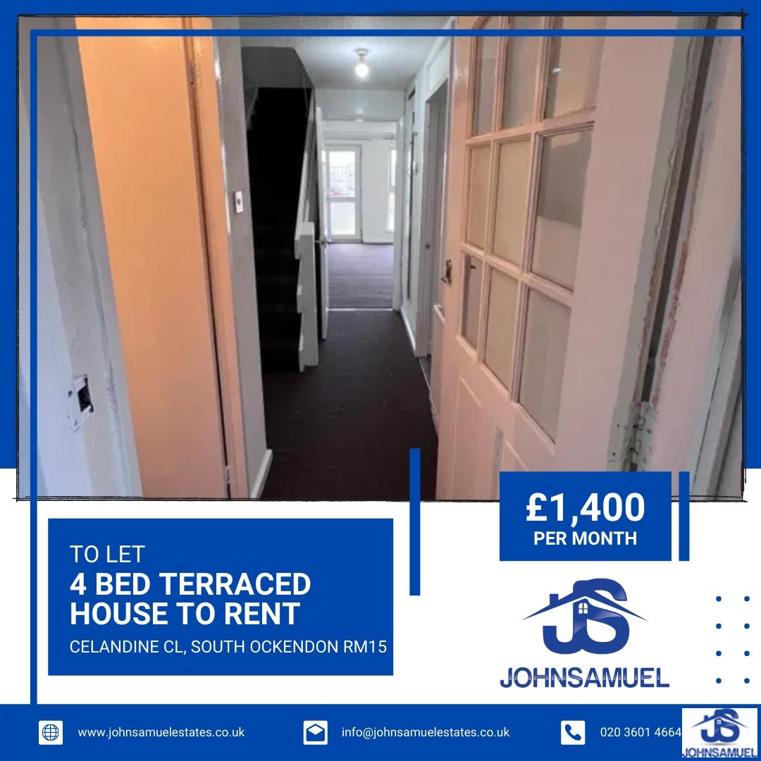 EstatesSamuel's tweet photo. John Samuel Estates presents this 4 Bed Terraced House to rent on Celandine CL, South Ockendon.

Key Features:
Unfurnished, private garden, on street/residents parking, central heating

To find out more about this property, click here https://t.co/GgGtDsciOp 

#houseforsale #... https://t.co/h7CIM04K33