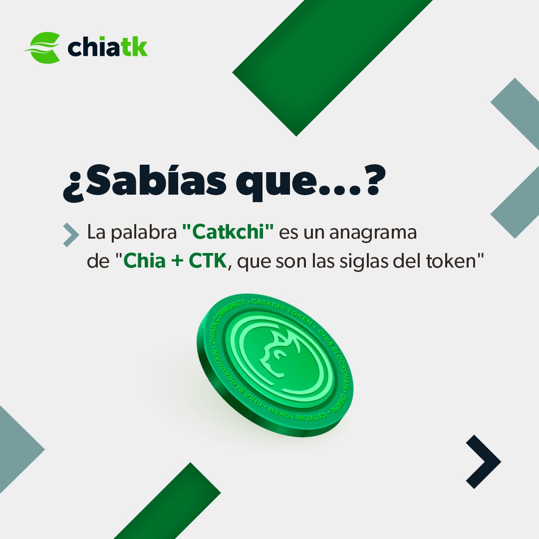 catkchi's tweet photo. ¿Sabías que...?🤔

La palabra #CATKCHI es un anagrama de:
Chía + CTK, que son las reglas del token

¡Aprende más datos curiosos con ChiaTK! https://t.co/j8N9EXbOL7