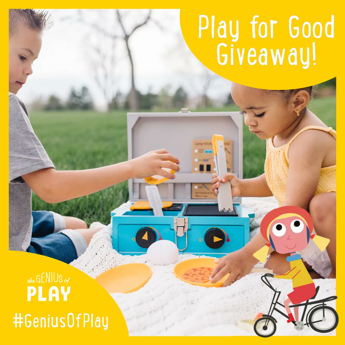 The Toy Association (@thetoyassoc) on Twitter photo 💚 Play for Good #Giveaway!
👉 Today’s prize: Let's Explore Wooden Camp Stove Play Set from <a href="/MelissaAndDoug/">Melissa & Doug</a>
Enter for your chance to #win on The #GeniusofPlay’s Facebook Page: buff.ly/2SUPfkG 💚 Play for Good #Giveaway!
👉 Today’s prize: Let's Explore Wooden Camp Stove Play Set from <a href="/MelissaAndDoug/">Melissa & Doug</a>
Enter for your chance to #win on The #GeniusofPlay’s Facebook Page: buff.ly/2SUPfkG