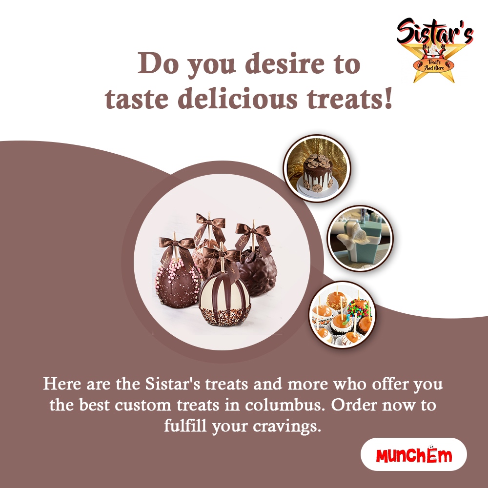 munchemapp's tweet image. The sistar’s treats and more were started by mother and daughter whose mission is to bring the best-tasting treats.

To place your order munchem.com/SistarsTreatsa… or visit their website sistarstreats.com.

#MunchEm
#OrderEm
#OhioRestaurants
#SistarsTreatsAndMore