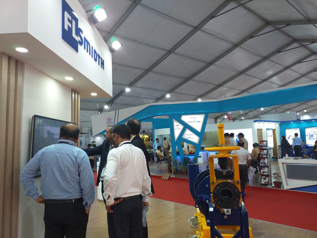 FLSmidth_Mining's tweet photo. A busy first day at @IME2022Expo, Kolkata. Looking forward to more great networking, exchanges of ideas and more conversations around the future of a more efficient mining. Join us at booth #R265 in Hall Red. Learn more: https://t.co/aeha8lA9ui https://t.co/FEB1wtdQGE