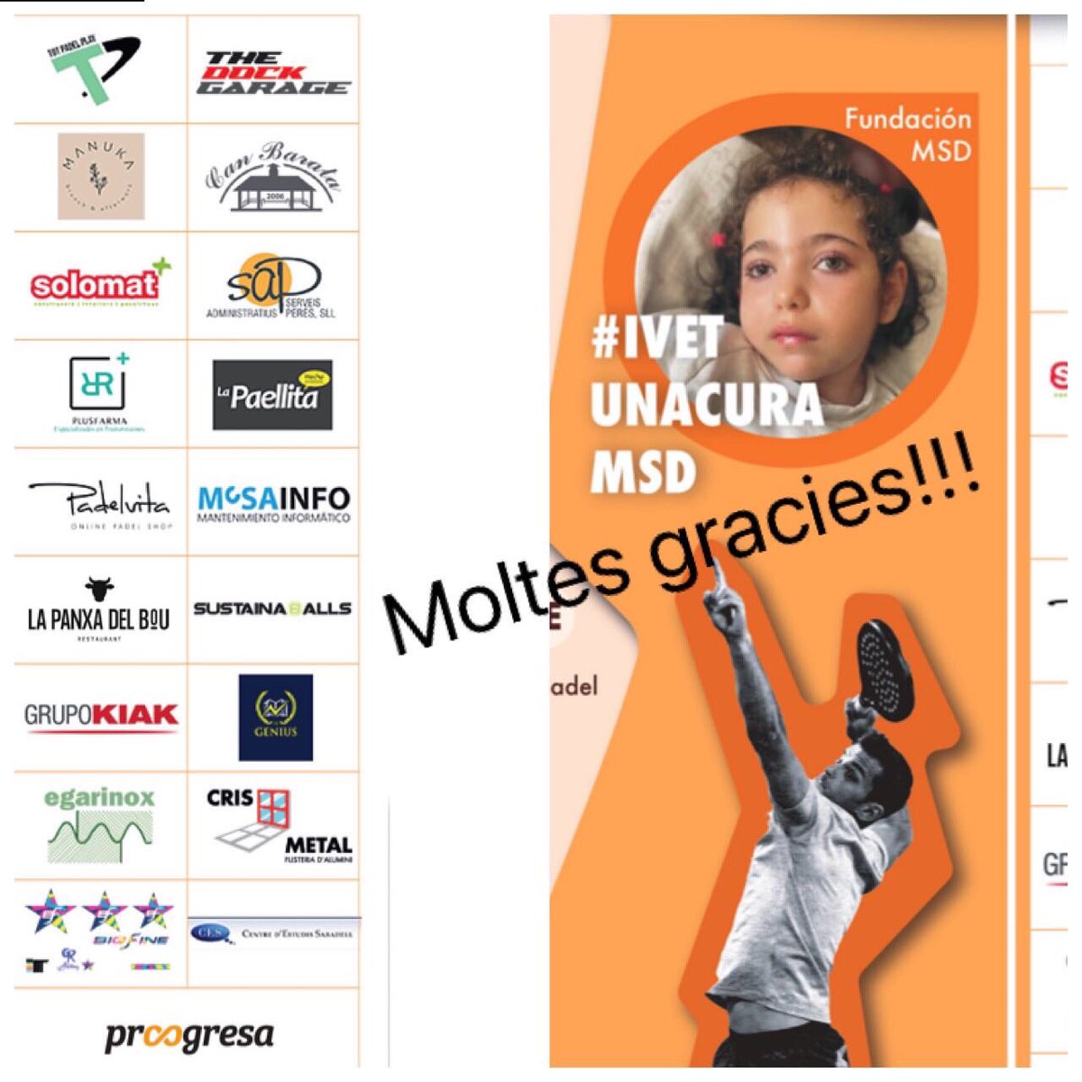 TOTS SOM GUANYADORS!!
Dissabte vem tenir nova oportunitat de visualització de MSD - Dèficit Múltiple de Sulfactasa. 
II Torneig Pàdel Curamsd a les instal.lacions de <a href="/totpadelplay/">TOT PADEL PLAY</a> 
+ℹ️ curamsd.org

#terrassa #padelsolidari #curamsd  #ivetunacuramsd