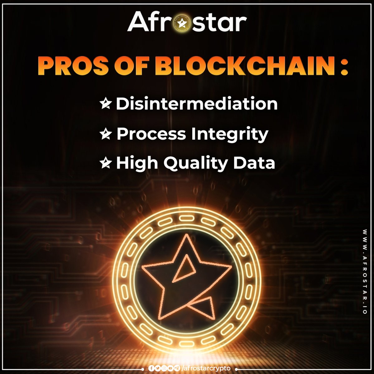 afrostarcrypto's tweet photo. Blockchain delivers more business benefits, including the cost savings from increased speed, efficiency &amp; automation, reduces overhead and transaction costs and eliminates the need for third parties or middlemen to verify transactions.

#Afrostar #AfrostarCrypto #Blockchain https://t.co/g4ERyGy5Gz