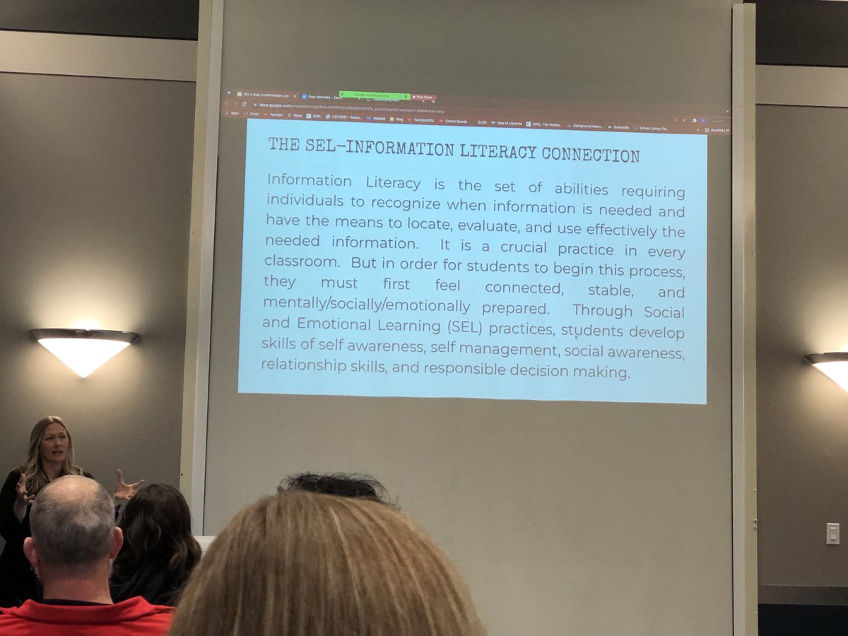 librarystar26's tweet photo. In order to take part in any learning, we need to feel connected and stable. #TIE22 #libraries #SEL https://t.co/sLDY7m9uGc
