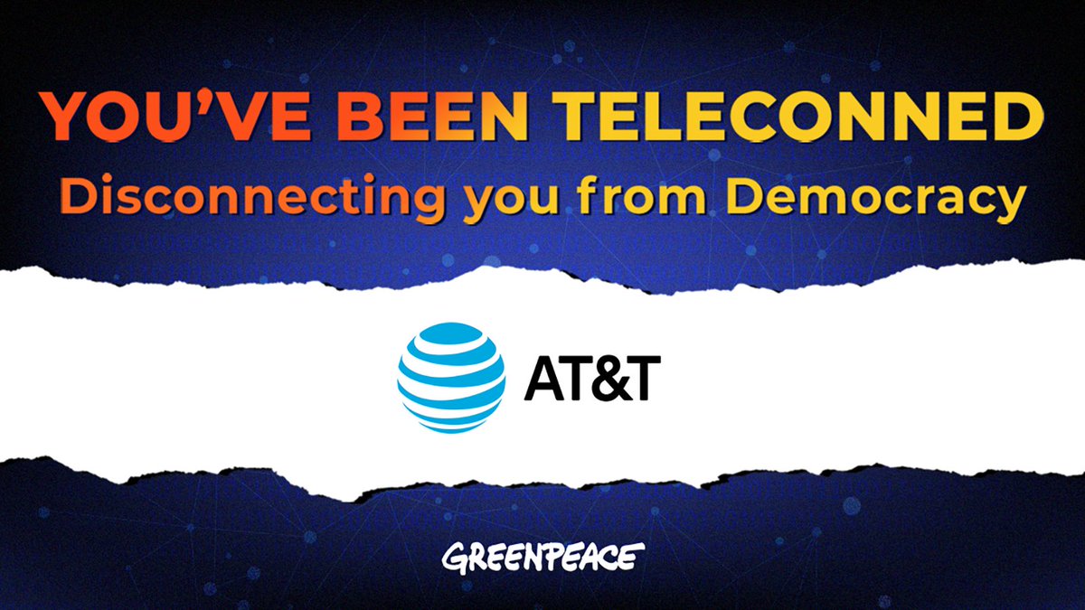 greenpeaceusa's tweet photo. March madness may be coming to an end, but AT&amp;T's anti-democratic madness isn't. So, who will win the final to be crowned the National Champion of American Anti-Democracy? 

Spoiler: it’s @ATT. 
#NCAA #VotingRightsForThePeople #DefendDemocracy https://t.co/3JbWyOO95Y