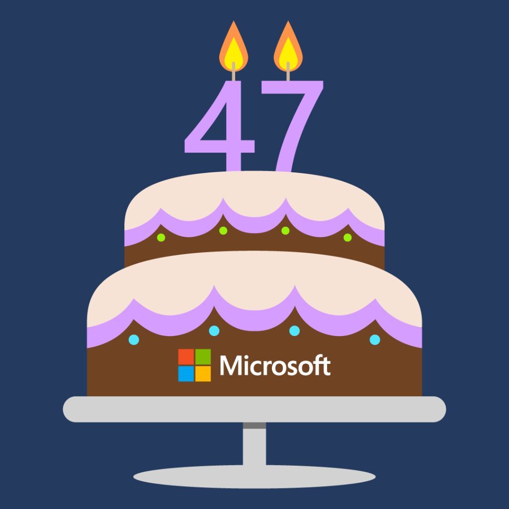 microsoftnl's tweet photo. Happy birthday to us!🥳 Vandaag is het 47 jaar geleden dat Microsoft werd opgericht. Wat was het eerste Microsoft-product dat je je herinnert te hebben gebruikt?

#MicrosoftLife https://t.co/nPS0NEq0u2