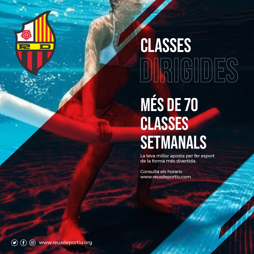 ReusDeportiu's tweet photo. La teva millor aposta per fer esport de la forma més divertida.🤸♂️ Les Activitats Dirigides al Reus Deportiu s’adapten a tu amb més de 70 classes setmanals, en tots els horaris possibles.
#reusdeportiu | #classesdirigides | #socisRD https://t.co/1scmBIZR0k