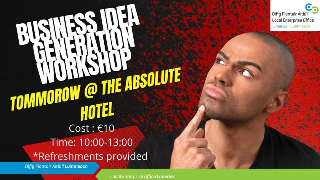 Local Enterprise Office Limerick (@leo_limerick) on Twitter photo 🛑 Only 1 Day left 🛑
Do you have a business idea but aren't sure if its a good one ?
Cost is €10 refreshments will be provided.
Date: Tuesday 5th of April from 10am-1pm.
Find out more linktr.ee/LEOLimerick
<a href="/ilovelimerick/">#LimerickandProud</a>
#makingithappen2022 🛑 Only 1 Day left 🛑
Do you have a business idea but aren't sure if its a good one ?
Cost is €10 refreshments will be provided.
Date: Tuesday 5th of April from 10am-1pm.
Find out more linktr.ee/LEOLimerick
<a href="/ilovelimerick/">#LimerickandProud</a>
#makingithappen2022