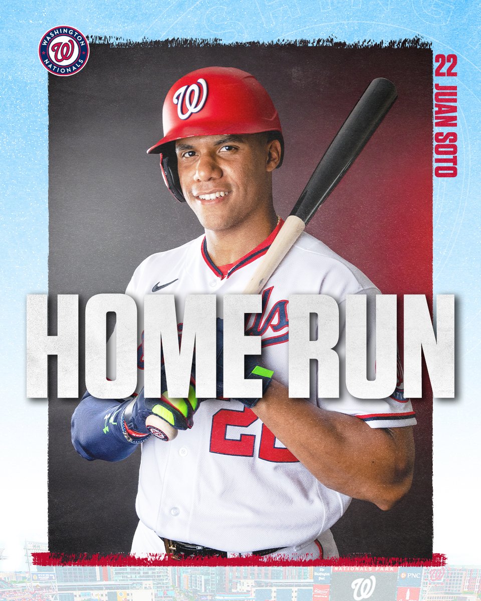 Nationals's tweet photo. THE 101ST HOME RUN IN THE CAREER OF JUAN SOTO https://t.co/XxqiYWcoMn