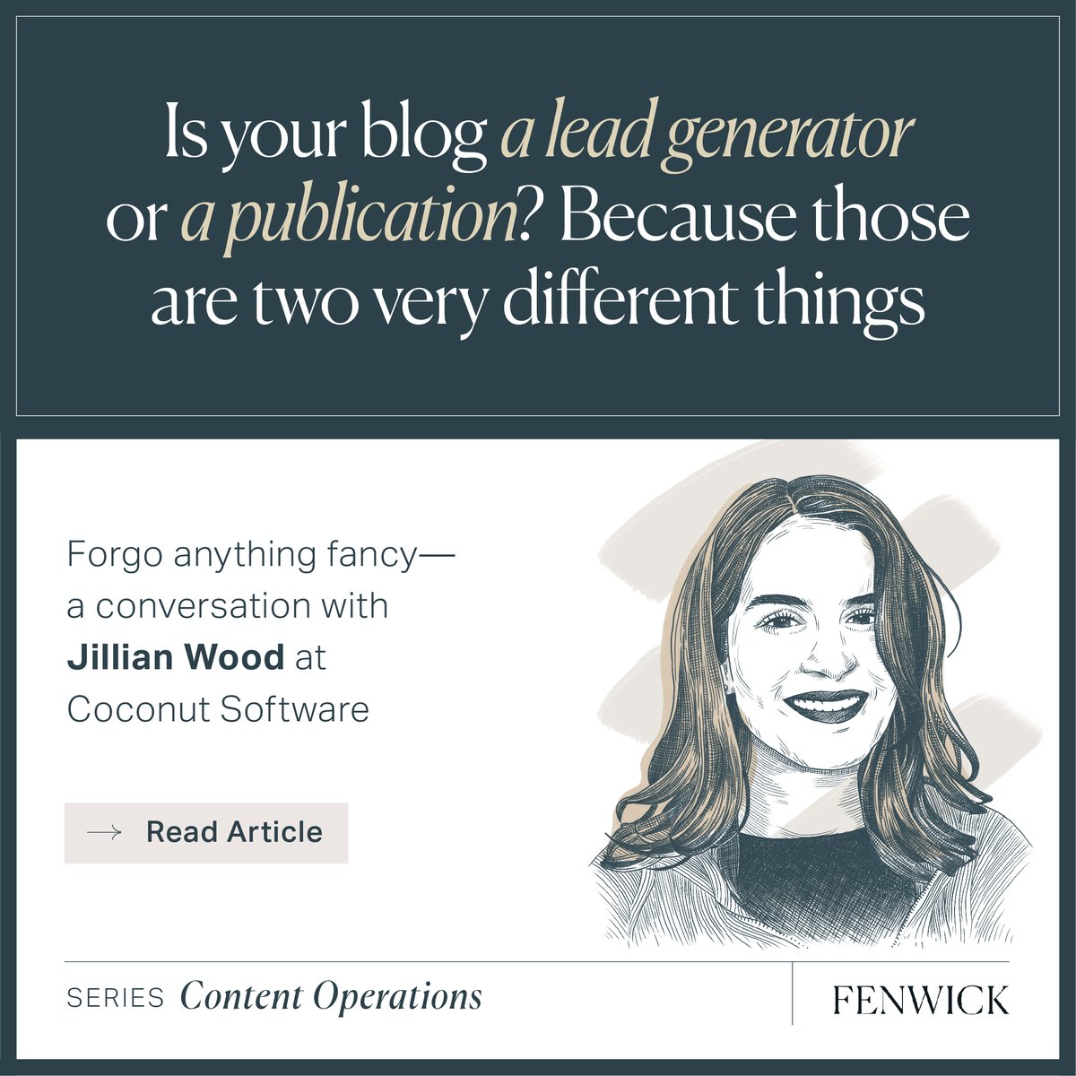 fenwick_writing's tweet photo. How do you write less and achieve more? Jillian has ideas:

🗃 Hire obsessive collectors
🚨 Sound the alarm on bad messages
🏛 Demand a top-down plan and pillars
🎭 Know whether your blog is a lead generator or a publication (because those are two very different things) https://t.co/wN8GU0GJHJ