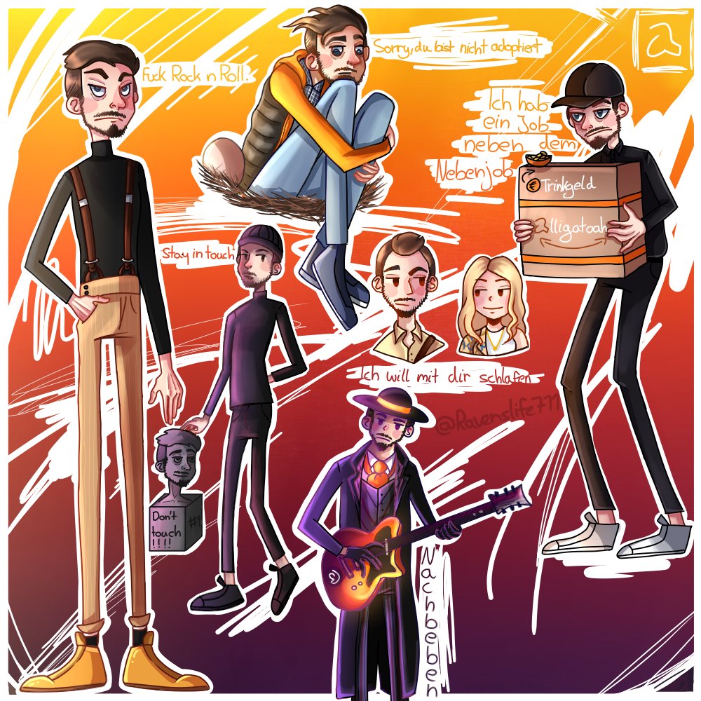 ravenslife711's tweet photo. „Rotz &amp; Wasser" das unglaublich geile neue Album von @alligatoah hat es nun sogar geschafft selbst mich zu überreden mal wieder meinen Wohl gelobten Pinselschwung anzuwenden und einen Finger krumm zu machen.
#rotzundwasser #alligatoah https://t.co/cvn5E9CWQZ