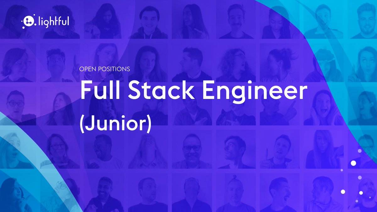 lightful's tweet photo. *HIRING*
We're looking for a junior full-stack engineer (Β£35,000 - Β£40,000) to join #TeamLightful
Know the right fit? Spread the word π
https://t.co/RZMxZYygse https://t.co/Tfxp2Uaa1C