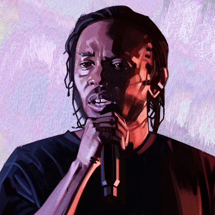 Kendrick with another Grammy. Here’s I painting I made of him a few weeks ago #GRAMMYs #kendrick #KendrickLamar #art #digitalart #illustration #rap #music #CLIPSTUDIOPAINT #tpab #familyties