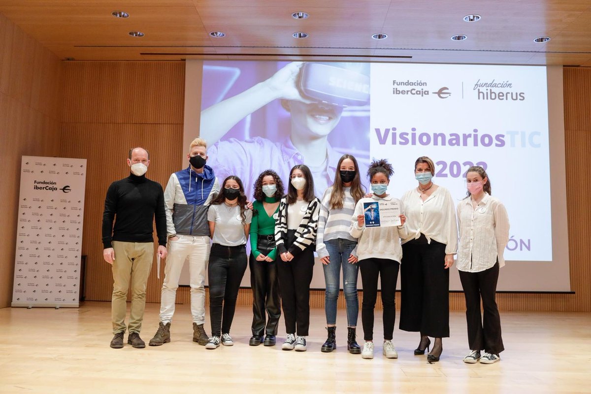 FundIbercaja's tweet photo. La tercera edición del concurso #VisionariosTIC 🏆 de @IbercajaSocial y Fundación @Hiberus ya tiene su veredicto: “Breasted”, “Emoband” y “Pretty Chips” han sido los ganadores.

¡Gracias a los 42 proyectos que se han presentado! 🚀

Más info 📲   https://t.co/61EYwlM5c8 https://t.co/9Ay8mwRw8Q
