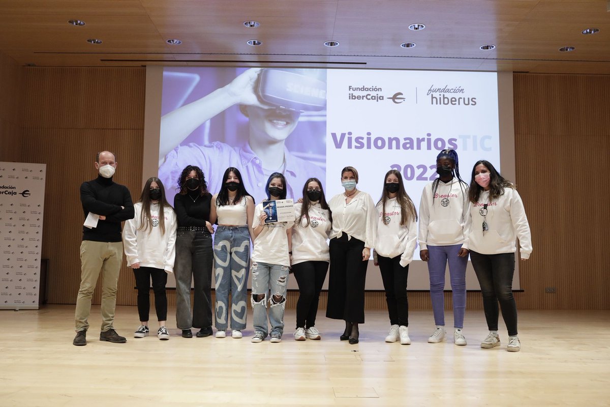 FundIbercaja's tweet photo. La tercera edición del concurso #VisionariosTIC 🏆 de @IbercajaSocial y Fundación @Hiberus ya tiene su veredicto: “Breasted”, “Emoband” y “Pretty Chips” han sido los ganadores.

¡Gracias a los 42 proyectos que se han presentado! 🚀

Más info 📲   https://t.co/61EYwlM5c8 https://t.co/9Ay8mwRw8Q