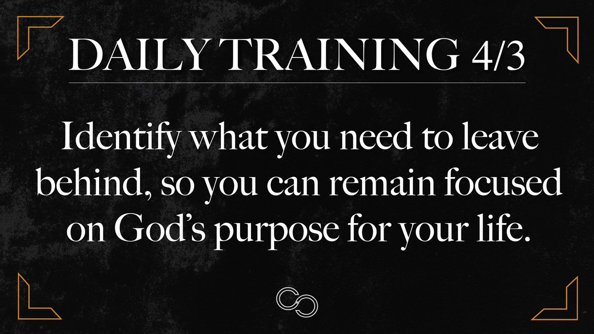 Here’s our Daily Training for the week. What do you need to leave behind? #dailytraining #Ebenezer