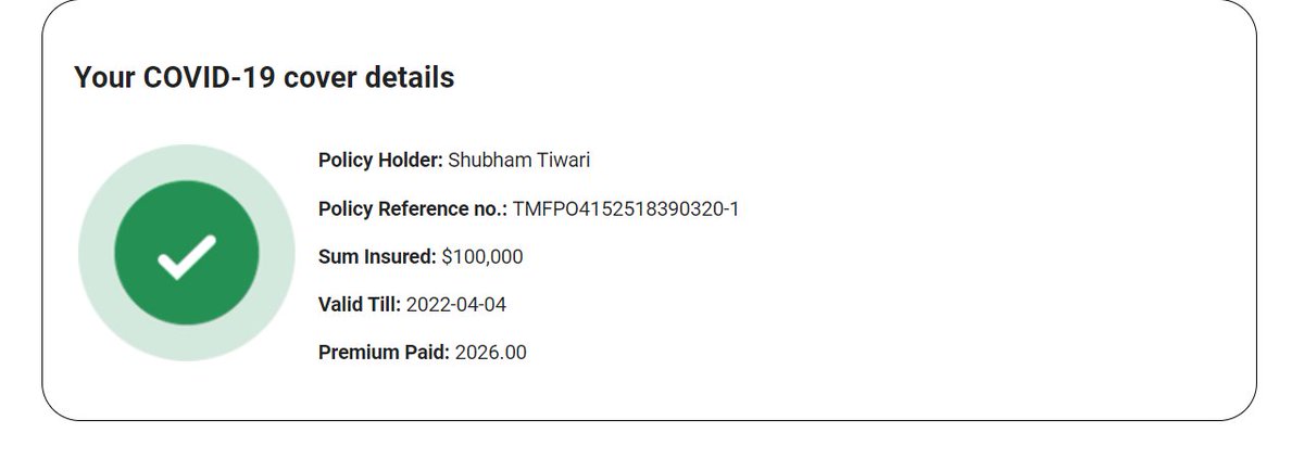 Shubham0729's tweet photo. @makemytripcare u r just amazing @makemytrip for send my INTERNATIONAL TRAVEL INSURANCE POLICY AFTER END OF MY TRIP.  @EaseMyTrip pls learn and u dont do that. https://t.co/HOvswiEcPQ