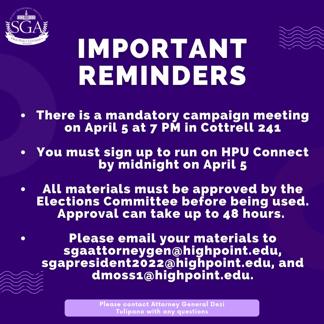 HPUSga's tweet photo. Class Officer elections are almost here! Check out some important reminders and get ready! https://t.co/9u4jUXAlGu