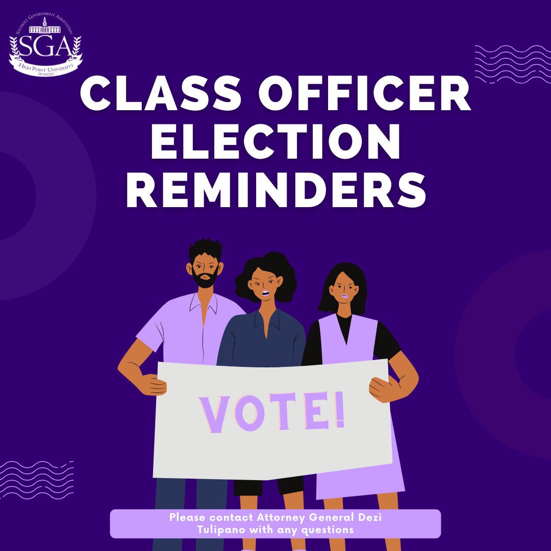 HPUSga's tweet photo. Class Officer elections are almost here! Check out some important reminders and get ready! https://t.co/9u4jUXAlGu