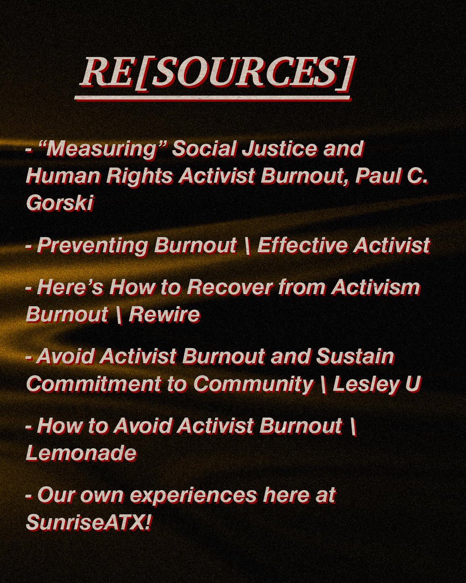 Activism burnout is one of the greatest threats facing our movements and organizers. To learn more, check out our brief guide on identifying and combatting burnout here!