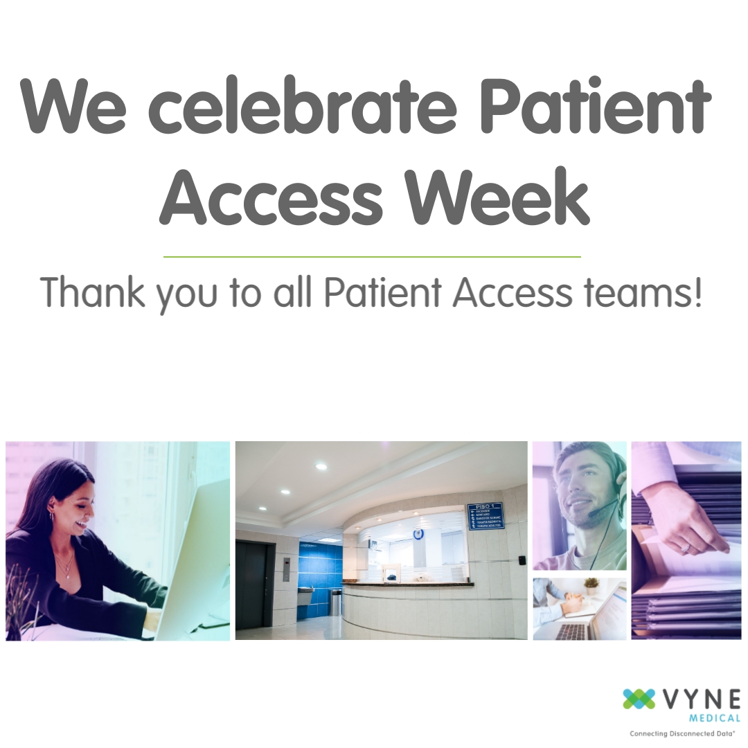 VyneMedical's tweet photo. We join @MyNAHAM in celebrating #PatientAccessWeek. Happy Patient Access Week to all Patient Access teams. A great patient experience starts with you and weβre so grateful for all that you do! Thank you! #accessweek22 https://t.co/T0mVr7tbEW
