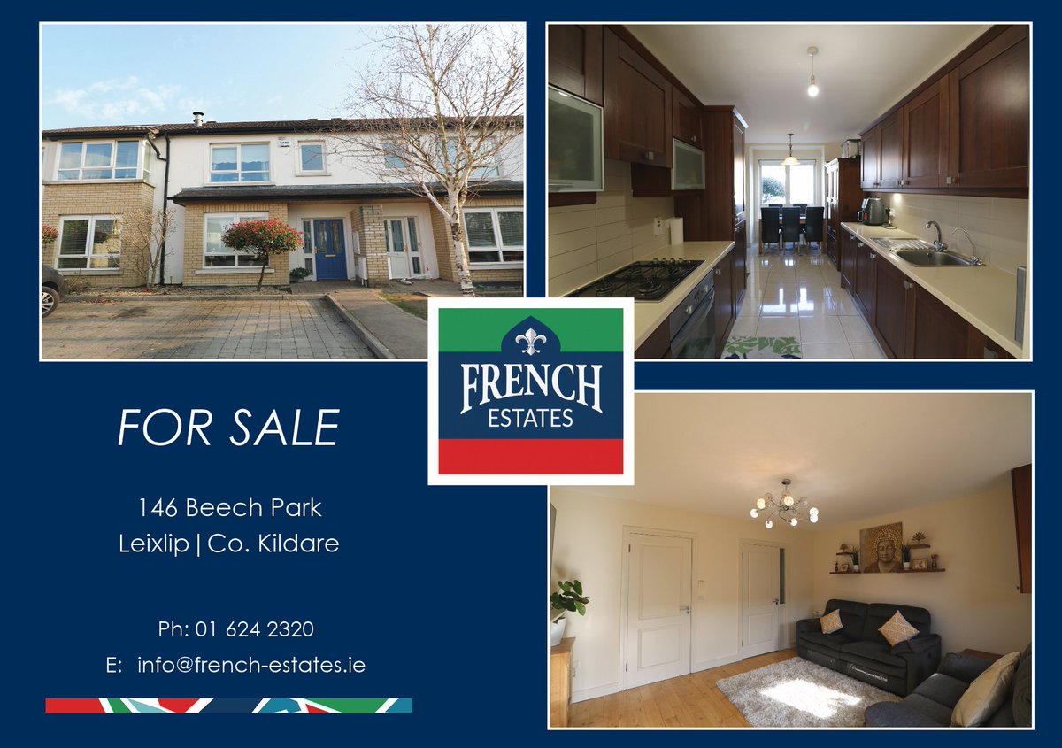 FrenchEstates2's tweet photo. 🏠 New to market 🏠😊
Beautiful 3 Bed 3 Bath Terrace Res c.1.022 sq.ft
146 Beech Park Leixlip Co. Kildare
https://t.co/7c7S8Y58MK
#ForSale #RealEstate #NewtoMarket #newlisting #BeechPark #residential #location #Leixlip #FirstTimeBuyer #Juston #UnderBidders #ExperienceMatters https://t.co/U3MRigWzTR