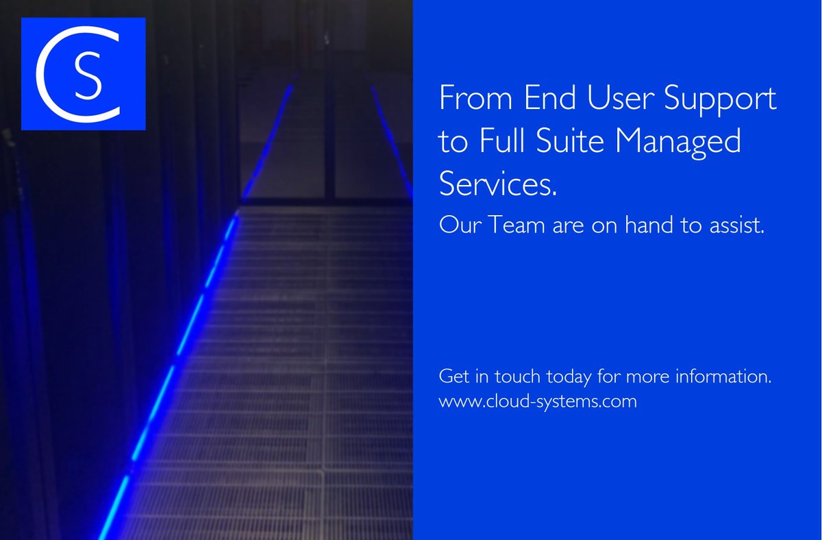Cloud_Systems's tweet image. We have you covered! ☁️

Get in touch with our team today to find out more.

#thecloudsystemsgroup #it #itservices #managedservices #managedservicesprovider #msp #servers #support #consultancy #colocation #colo #itinfrastructure #itinfrastructuremanagement #cloud #privatecloud