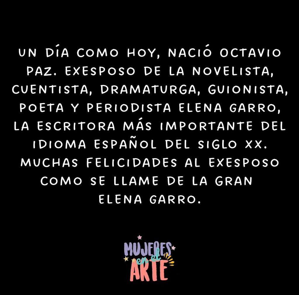 Felicidades Elenita.
#OctavioPaz