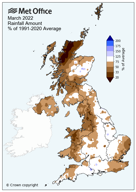 DerekTheWeather's tweet photo. In #Wales March 2022 was the 5th sunniest since records began in 1919 and the driest for 10 years. https://t.co/wmOUali6cS

Maximum temperatures were 2.0C above average making it the 5th warmest March in Wales since records began in 1884!
https://t.co/1atMKYJrCe https://t.co/aHG9pk8sQg