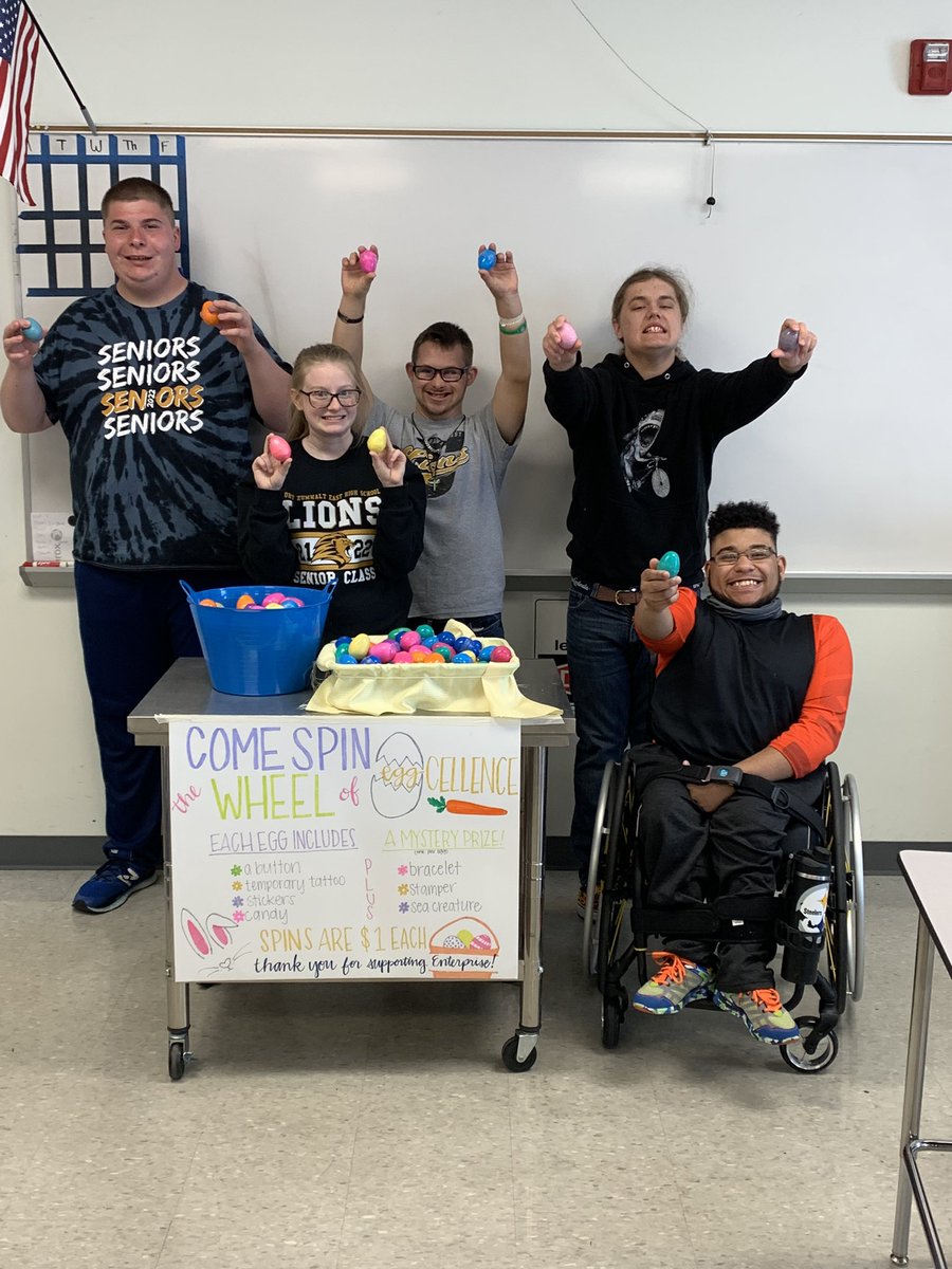 Get Eggs-cited!!Starting this Friday 4/8 Enterprise class will be selling surprise eggs at all lunches!!!🐣🌸🐰