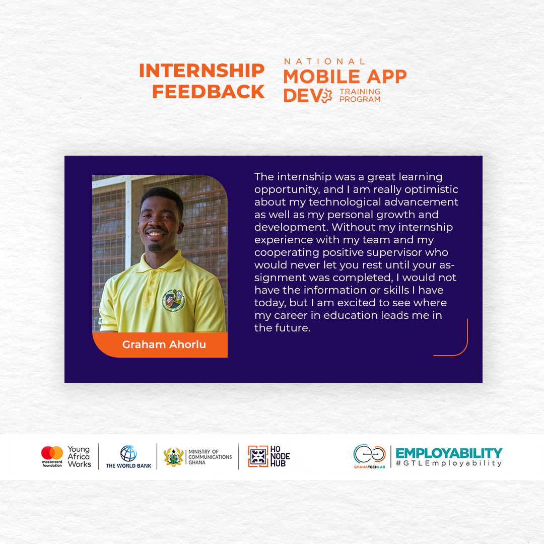NodeEight's tweet photo. An internship provides the opportunity for our trainees to put their skills into practice, develop their leadership skills and give them the edge as they pursue a permanent position.

Here are some feedbacks from our interns.
#gtlemployability https://t.co/zac2H6CqPO