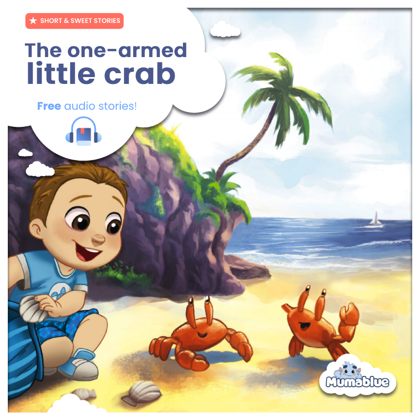 New Short &amp; Sweet Story! 

🦀 The one-armed little crab 🦀
 
The little crab was missing a claw. A bully crab had twisted it at school and his right claw was hanging off... 

mumablue.com/blog/free-audi… 

#audiostories #audiostory #storiesforkids #free #storieswithvalues #crabs #kids