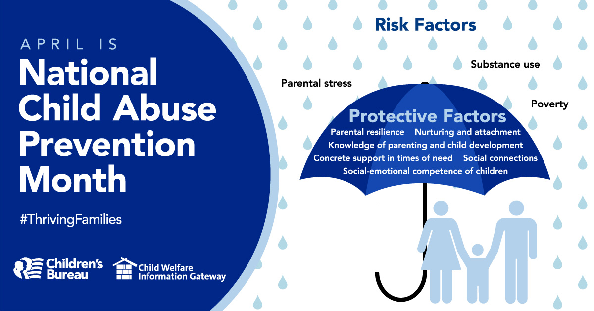 April is National Child Abuse Prevention Month. Learn tips and strategies to help keep children safe and promote family well-being. #ChildAbusePreventionMonth #ThrivingFamilies childwelfare.gov/topics/prevent…