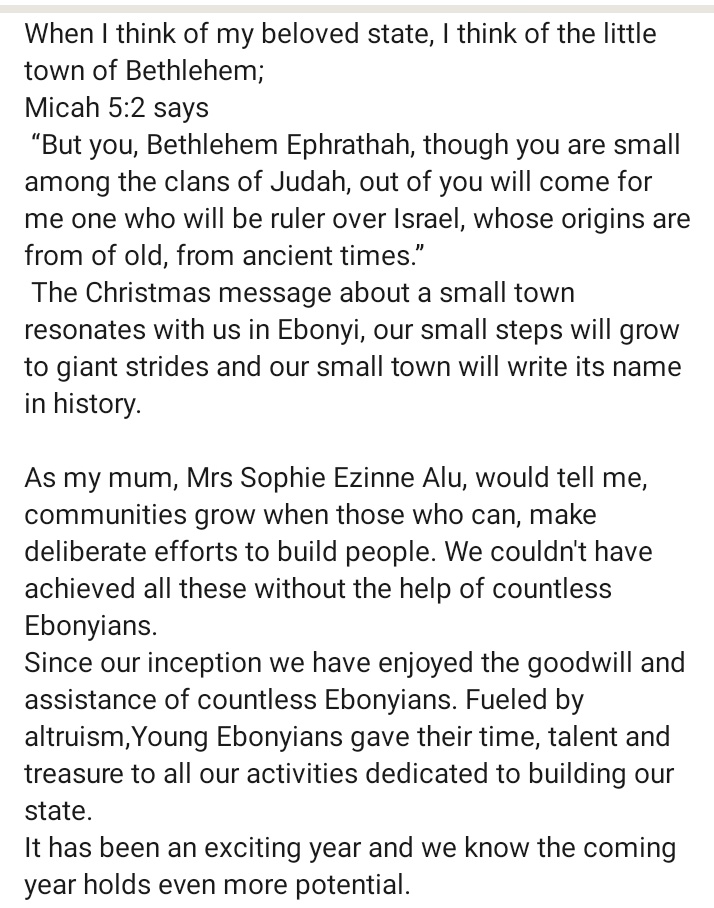EnyaChukwu's tweet photo. My reflections on @EbonyiLaureates last Christmas.
#Ebonyitotheworld https://t.co/NytK5bCQ3N