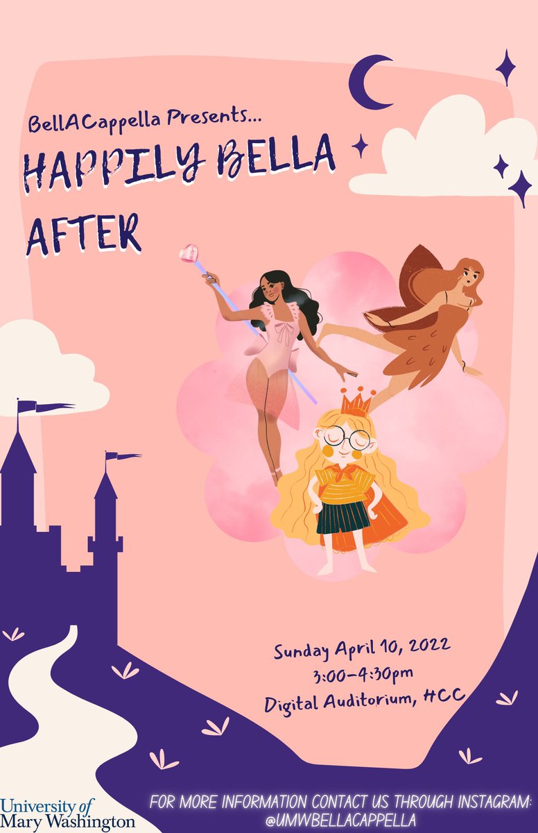 UMWBellas's tweet photo. From all of us in Bellas, we are happy to announce that our concert will be THIS SUNDAY AT 3pm! It will be in the digital auditorium in the hcc and it’s free to the public! We hope to see you there! https://t.co/mhOByGODK1