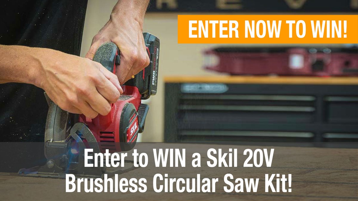 ProToolReviews's tweet photo. Enter to #win this @SkilTools 20V brushless #circularsaw.  .  https://t.co/gN6ruKKWHA     Visit the link to earn extra entries! 

#tools #DIY #Giveaway #powertools #skiltools #skil #ptrski22 #brushlesstools #diytools https://t.co/RM1bqJIpSr