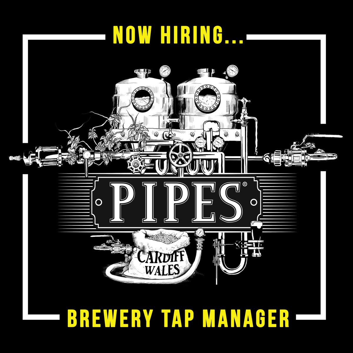 NOW HIRING! BREWERY TAP MANAGER... go check it out - facebook.com/26664311667932… #pipesbeer #craftbeer #cardiff