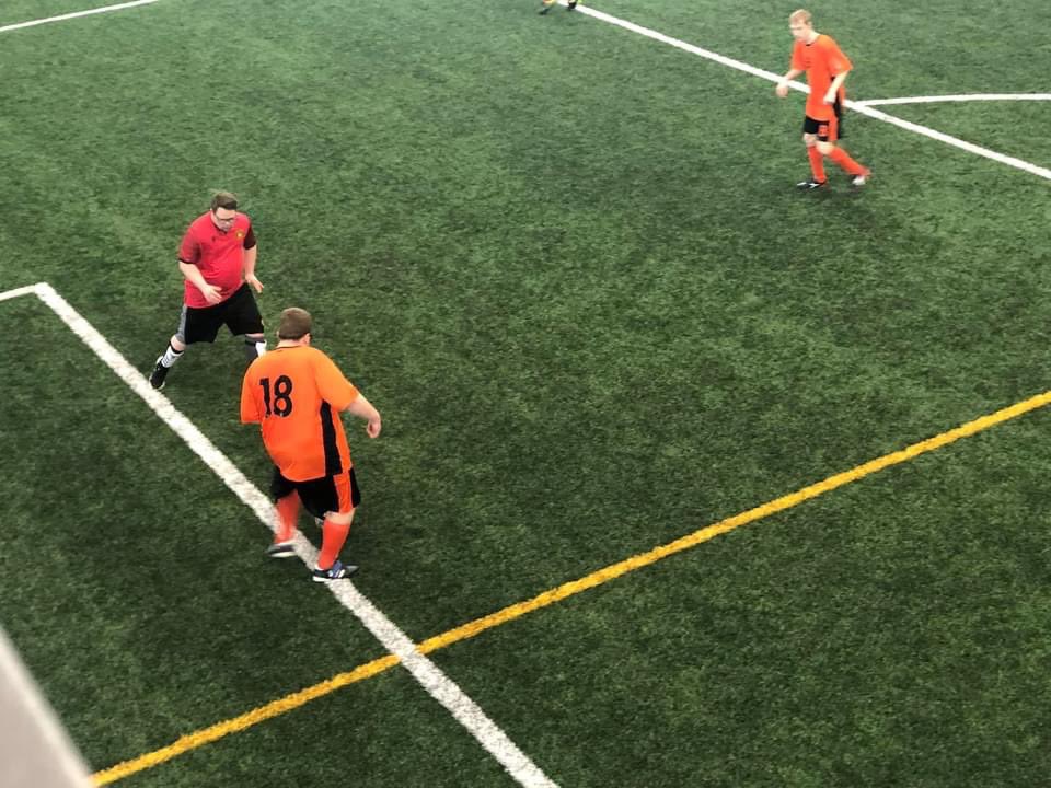 tyler_hillstead's tweet photo. Introducing Weyburn’s first Adult All Abilities team - Weyburn Rush hour. They played their first game of soccer yesterday and my heart is full. Thanks to @specialoregina for coming down and playing. Yesterday was the start to something special between the 2 teams. https://t.co/IcUtHKNmGo