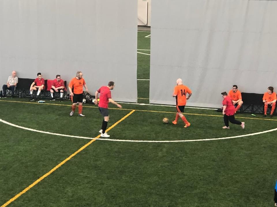 tyler_hillstead's tweet photo. Introducing Weyburn’s first Adult All Abilities team - Weyburn Rush hour. They played their first game of soccer yesterday and my heart is full. Thanks to @specialoregina for coming down and playing. Yesterday was the start to something special between the 2 teams. https://t.co/IcUtHKNmGo