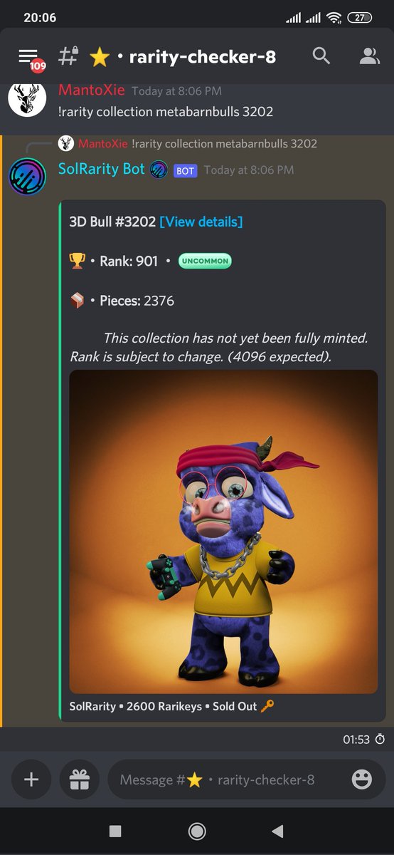 XieManto's tweet photo. @SurgingBulls another new one nft after degods, and also very cheap only 1.25 sol got 3d bull + i can stake it for more earning
Awesomeee
#solananft #nfttoday #nftradar #nft #nearnft #NFTGiveaway https://t.co/Qja9aY9Yy6