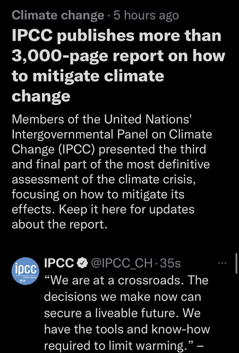 Climate change adaptation and regenerative civilisation are our stated objectives.

Our suggested policy is: MARKET BASED PRICING for CO2 (across the entire supply chain) #TheGreatReset (good meme) on energy and agricultural subsidies.

Single tweet, no need for 3000 pages 😎