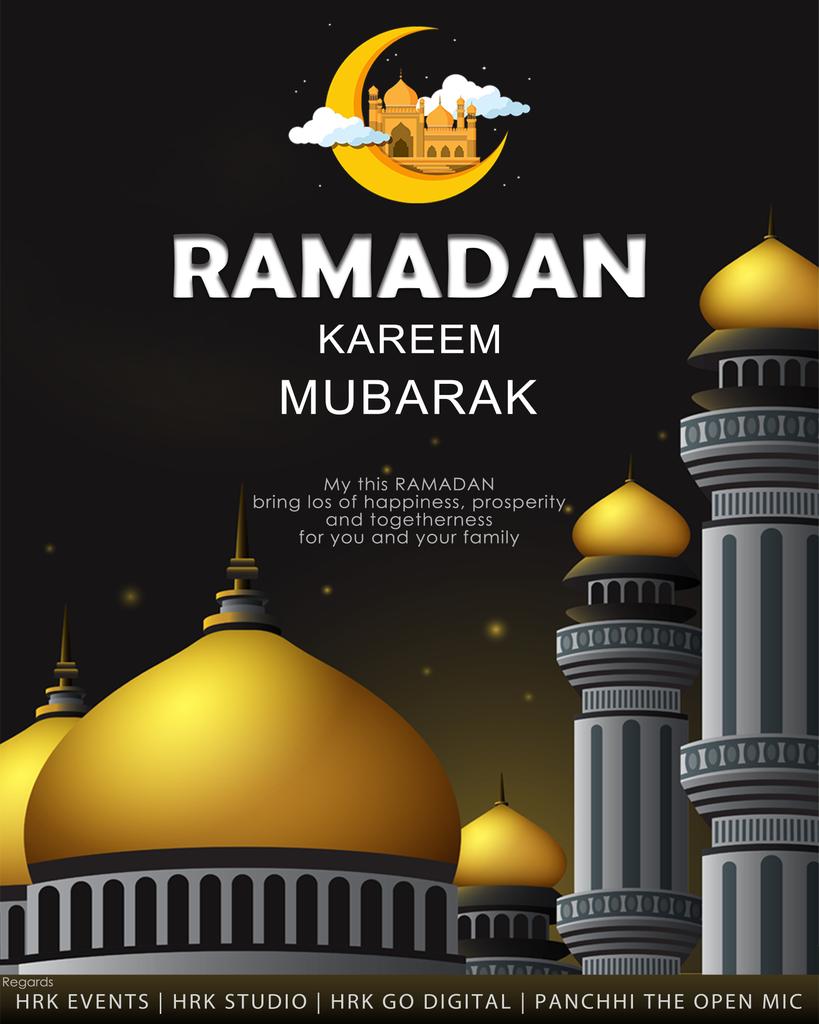 HRKevents's tweet photo. ❤️ RAMADAN MUBARAK ❤️

May this Ramadan bring lots of happiness, prosperity, and togetherness for you and your family – Ramadan Mubarak!

Regards:
@HRKevents
@HRKstudio
@PanchhiOpenMic

#Ramadan #Ramadan2022 #islam #PanchhiTheOpenMic #HRKevents #HRKstudio #HRKGoDigital https://t.co/LMix5iZ83y