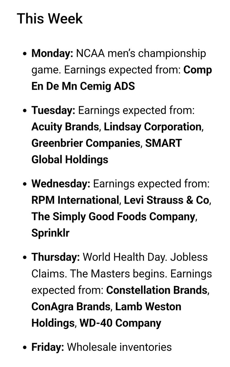 SKiCapInv's tweet photo. This week in the #StockMarket https://t.co/phsMwnKJCm