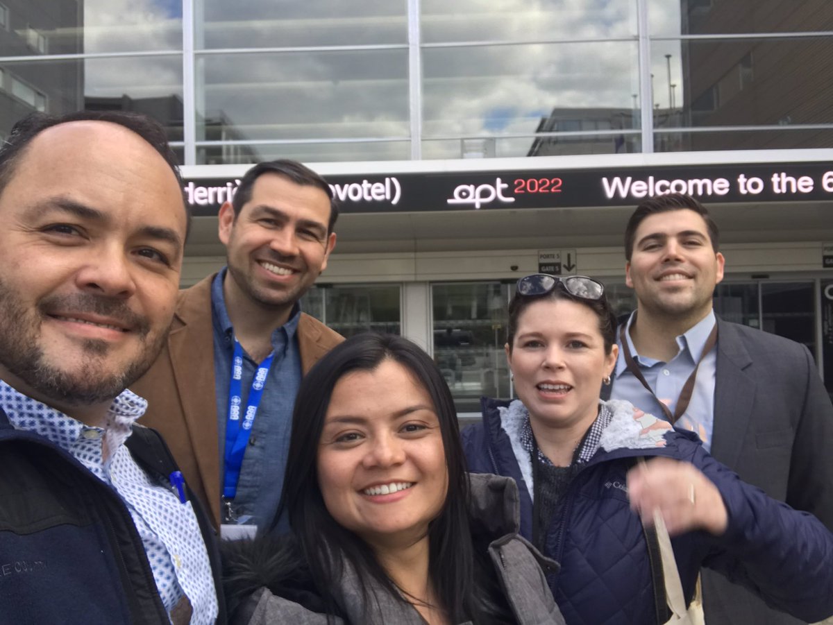 lgloria27's tweet photo. Los ticos en el APT 2022! Alvaro Ulloa (ARA-USA 🇨🇷🇺🇸) Paulina Leiva Padilla (U. Gustave Eiffel-France🇨🇷🇫🇷) Adriana Vargas (NCAT-USA🇨🇷🇺🇸) Javier García Mainieri (UIUC-USA🇨🇷🇺🇸) Luis Guillermo Loria Salazar (Universidad Isaac Newton-Costa Rica 🇨🇷🇨🇷) @apt_nantes https://t.co/2Tsfo1EW7v