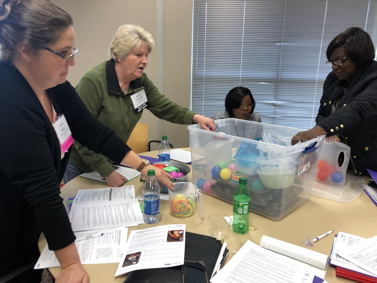 IA_Regents_Ctr_'s tweet photo. Sherri Peterson from Iowa Regents' Center for Early Developmental Education presented on Investigating STEM with Infants &amp; Toddlers in Clarksville, TN this past Saturday.  What JOY these teachers had in learning and playing with the materials! https://t.co/9viF1efy5E