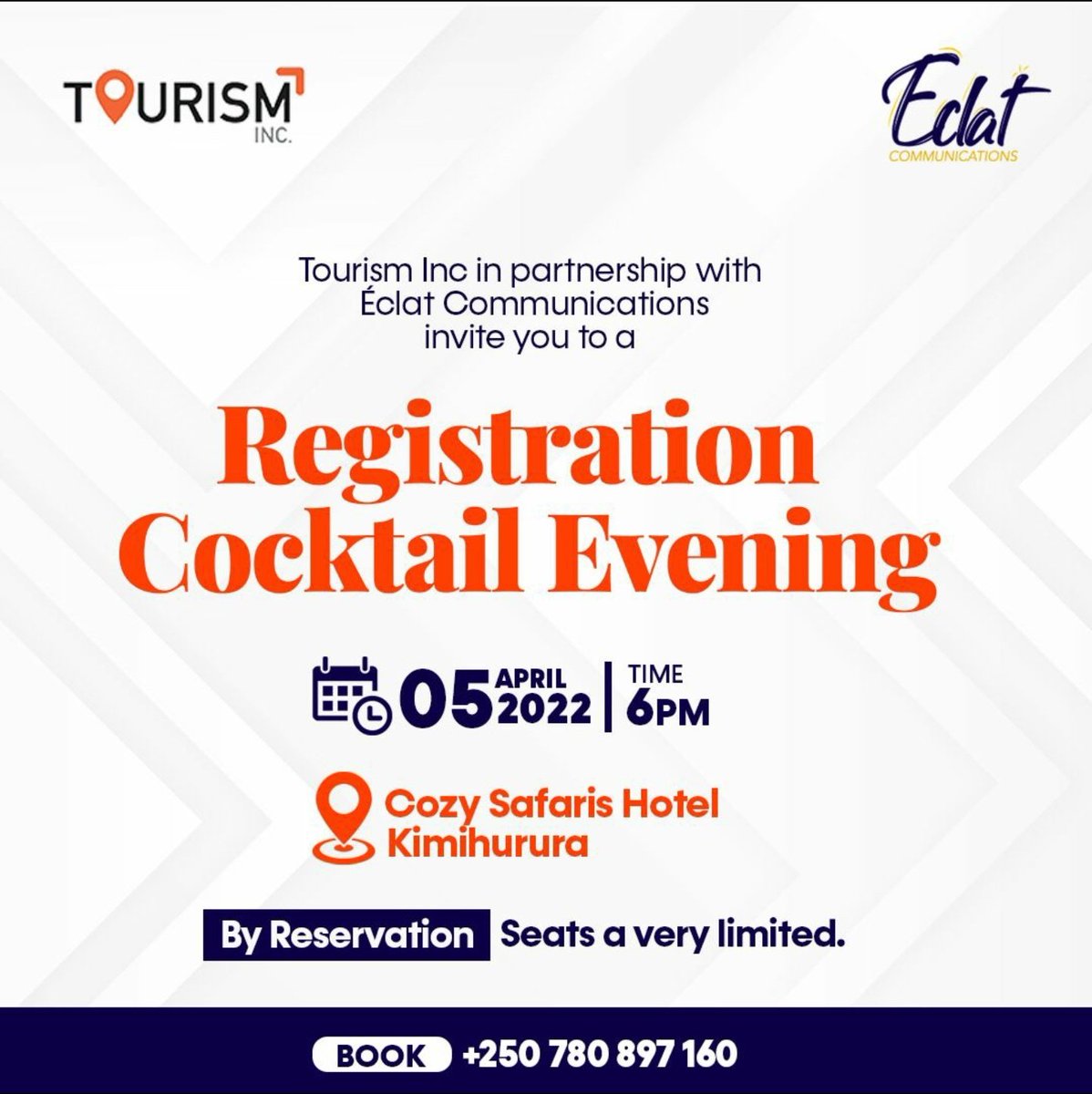 EdwinMusoni's tweet photo. Don't miss out on the  TOURISM INC Initiative

It's your only chance to tap into the enormous opportunities in your sector and grow big. 

You are invited to the Registration Cocktail evening; tomorrow.

RSVP to the number on the flyer

Or register here. https://t.co/e9k3wKFtYQ https://t.co/hc2JhyMCKL