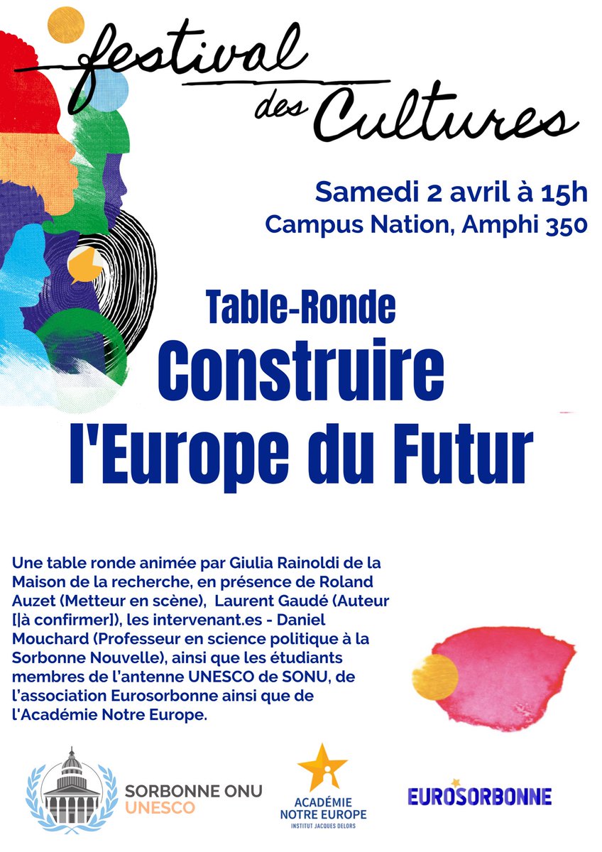 Alumni_ANE's tweet photo. Retour sur la table ronde réunissant @Roland_Auzet, metteur en scène, et @Daniel_Mouchard, professeur de science politique à @Sorbonne_Nvelle

Une discussion autour du futur de l’#Europe des cultures, préparée par les membres de @AcademieNE, @SonuUNESCO et @eurosorbonne 🇪🇺🌍 https://t.co/EhLzkuXDM9