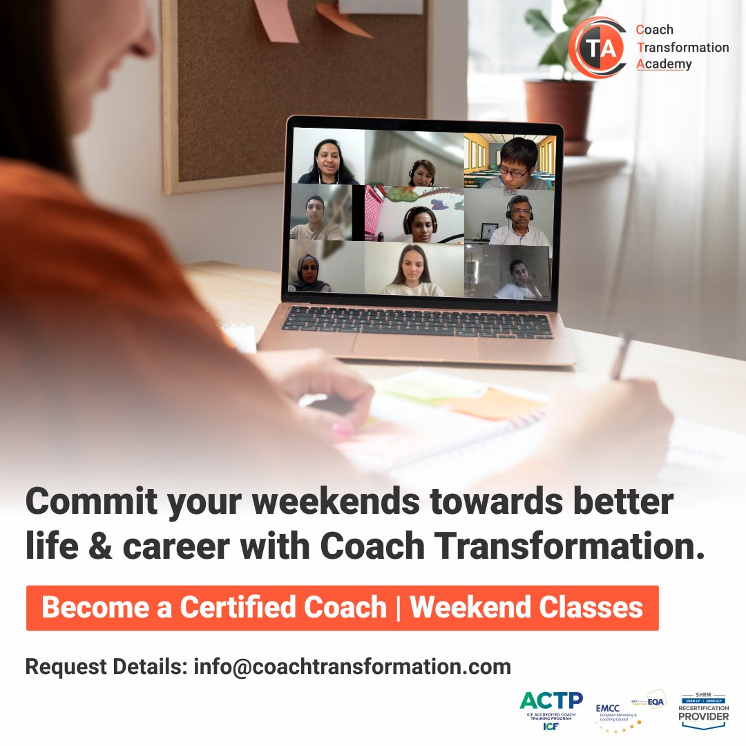 CTA_Coaching's tweet photo. Don't wait for change to happen. Commit to #selfdevelopment with Coach Transformation.
Admission now open for #weekendclasses: https://t.co/JzLizsGTXb

#growthmindset #coachtransformation #transformation #goals #lifechanging https://t.co/3N88r4rvc3
