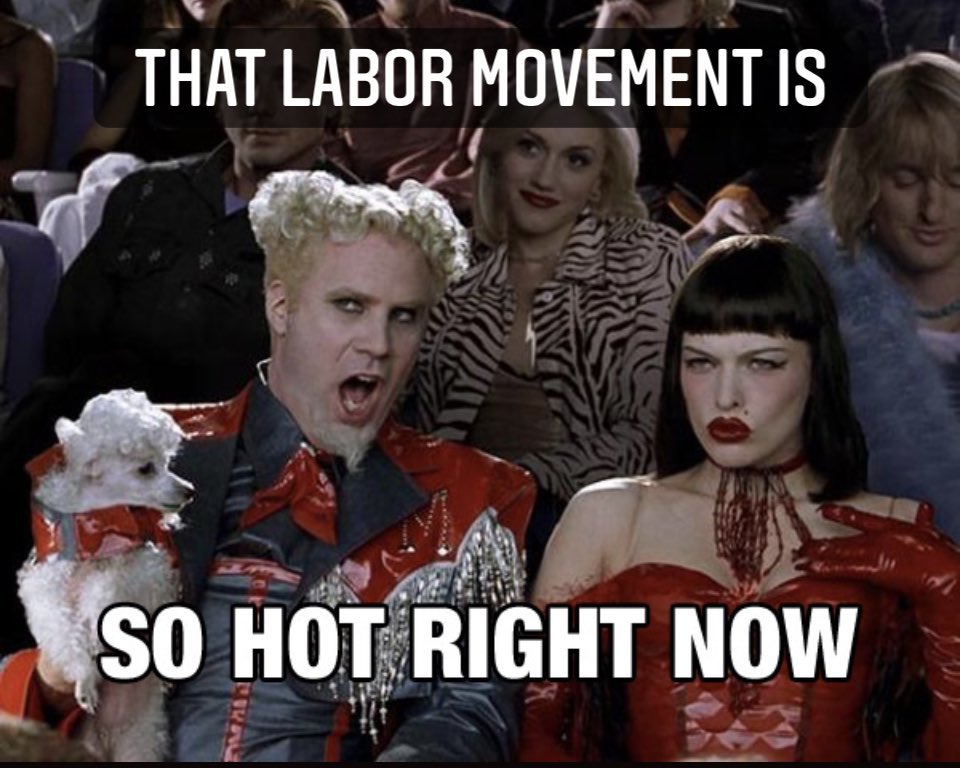 michellismarie's tweet photo. “Unions are what you want them to be.” - @LizShuler

#labormemes #1u #unionsarecool #ALU @amazonlabor #starbucksunion @SBWorkersUnited @BCTGM https://t.co/IP9Ky4539I